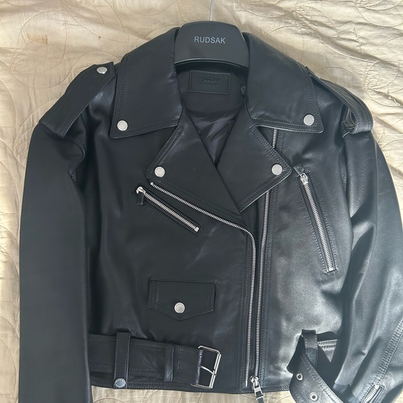 Rudsak women Leather jacket - Picture 3 of 6